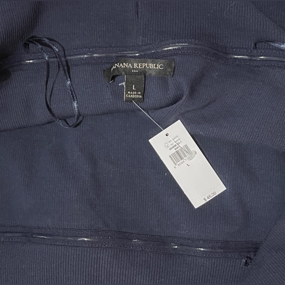 Banana Republic Off-Shoulder Dark Blue Sweater - Picture 5 of 9